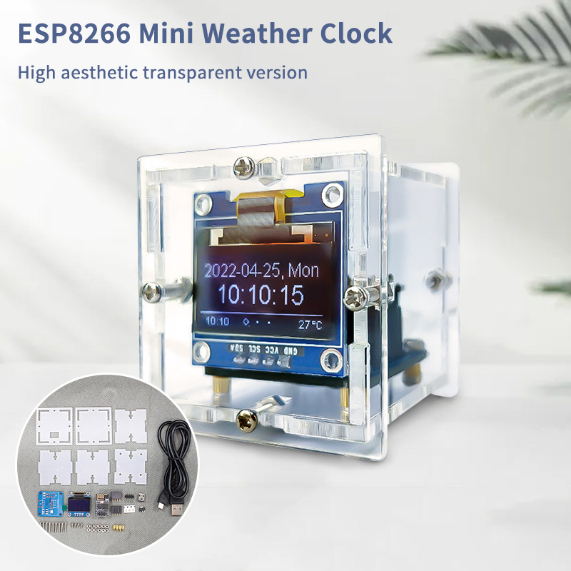 Diy Electronics Soldering Kit - ESP8266 ミニ天気時計キット DIY はんだ付けプロジェクト - 多機能