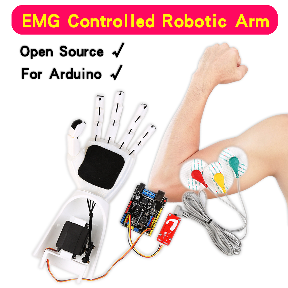 Diy Electronics Kits - 電気ロボットアームセンサー、筋肉信号センサー、arduinoプロジェクト、オープンソース実験室プロジェクト