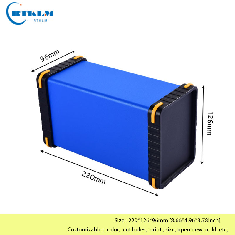 Diy Enclosure For Electronics - アルミジャンクションボックス DIY 電子アルミプロジェクトボックス計器エンクロージャハウジング電源エンクロージャ 220*126*96 ミリメートル