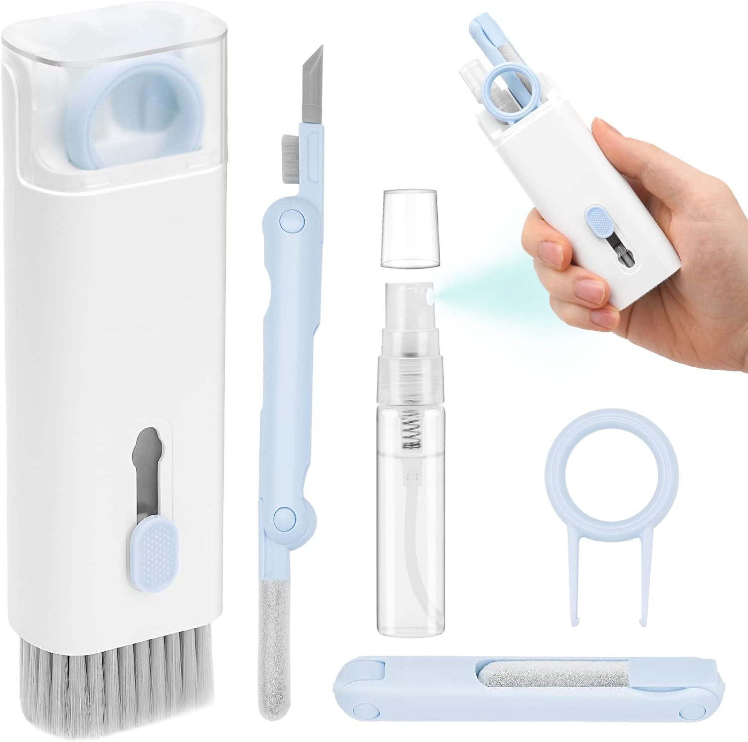 Diy Electronics For Home - 7-in-1電子クリーニングキット、モニター、キーボード、Airpods、MacBook、iPad、iPhone、iPodのクリーニングキットに使用、画面用防塵ブラシ