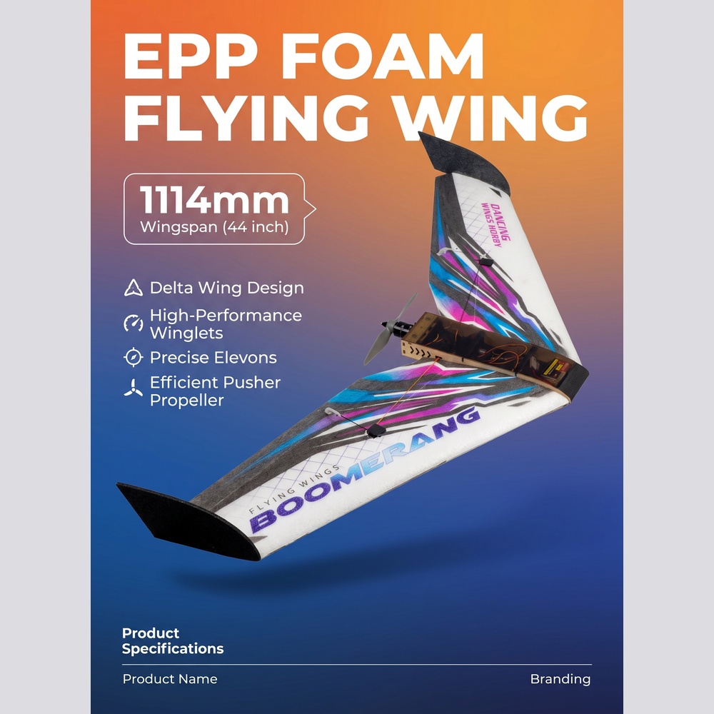 Diy Electronics India - ブーメラン 44インチ EPP フライングウィングキット カーボン強化機体（電子機器なし）ホビーDIY RCクラフト
