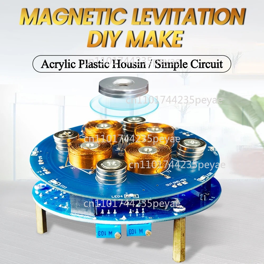 Diy Electronics Soldering Kit - DIY磁気浮上キット実験PCBはんだ付けプロジェクト実践はんだ付け組み立て 50G/150G負荷マグネット DIY電子キット