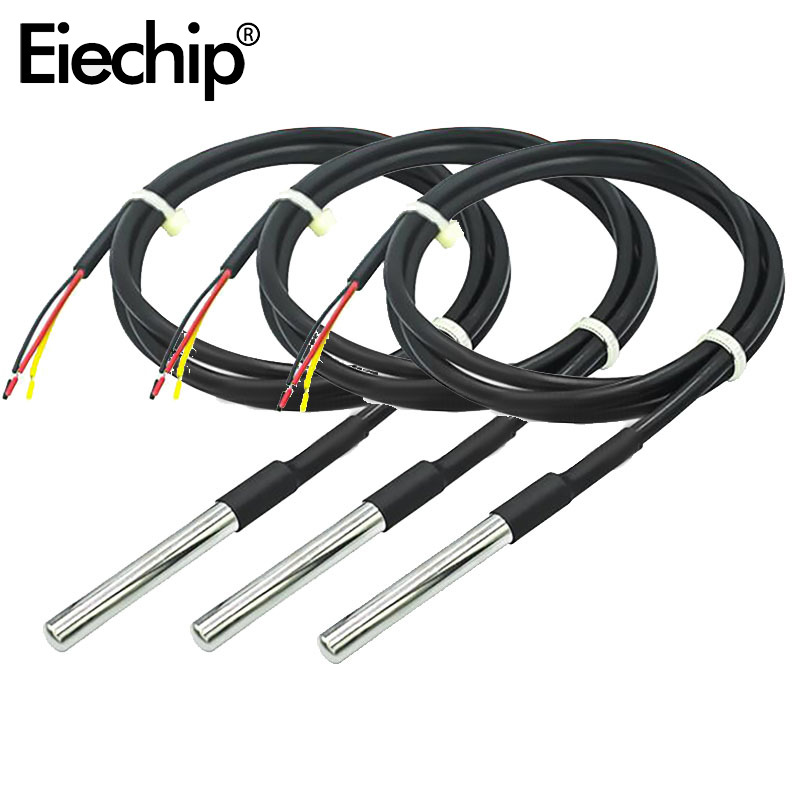 Ds18B20 Temperature Sensor - 防水温度センサープローブds18b20,ステンレス鋼,arduinoワイヤー,1m, 2m, 3m,18b20スレッド