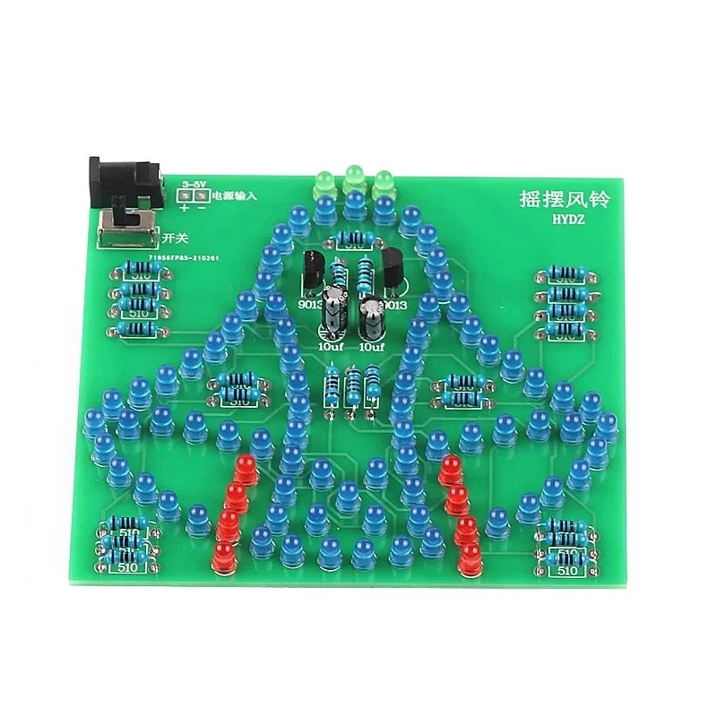 Diy Electronics Kits - ラボ用スイングベル 揺れるウィンドベル 楽しい電子DIYキット 95個のLEDウィンドベル 5V 9V対応