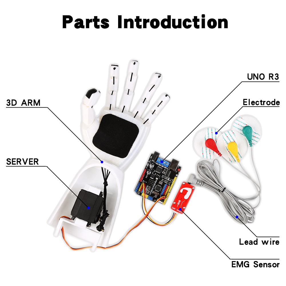電気ロボットアームセンサー、筋肉信号センサー、arduino - Diy Electronics Kits のレビューと価格