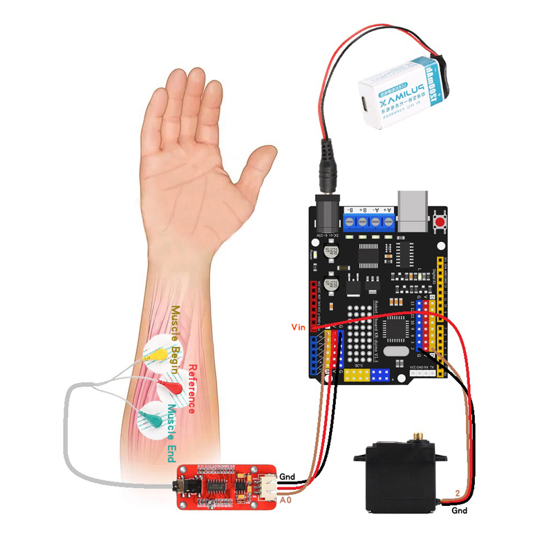 電気ロボットアームセンサー、筋肉信号センサー、arduino - Diy Electronics Kits のレビューと価格