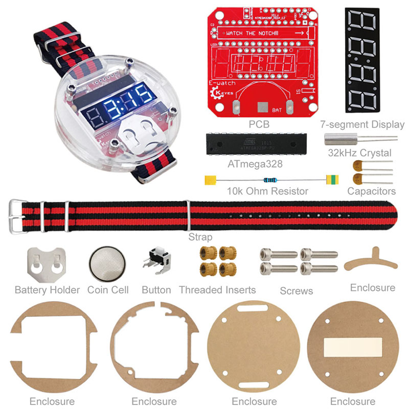 電子時計部品学習ハードウェアアセンブリをベースにしたシングル - Diy Electronics Kits のレビューと価格