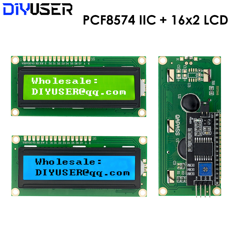 LCD1602 1602 LCDモジュール ブルー/イエロー - I2C Lcd Display のレビューと価格