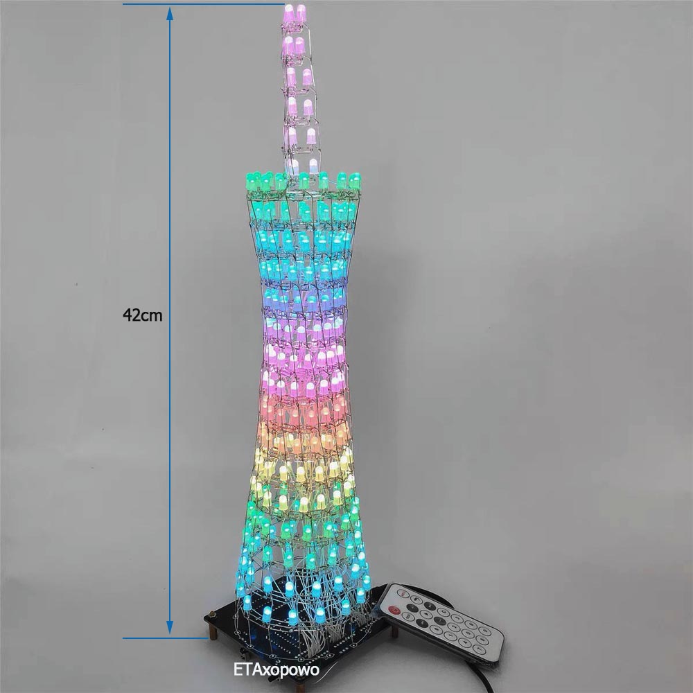 DIY 電子はんだ付けキット RGB LED カントンタワー - Diy Electronics India のレビューと価格