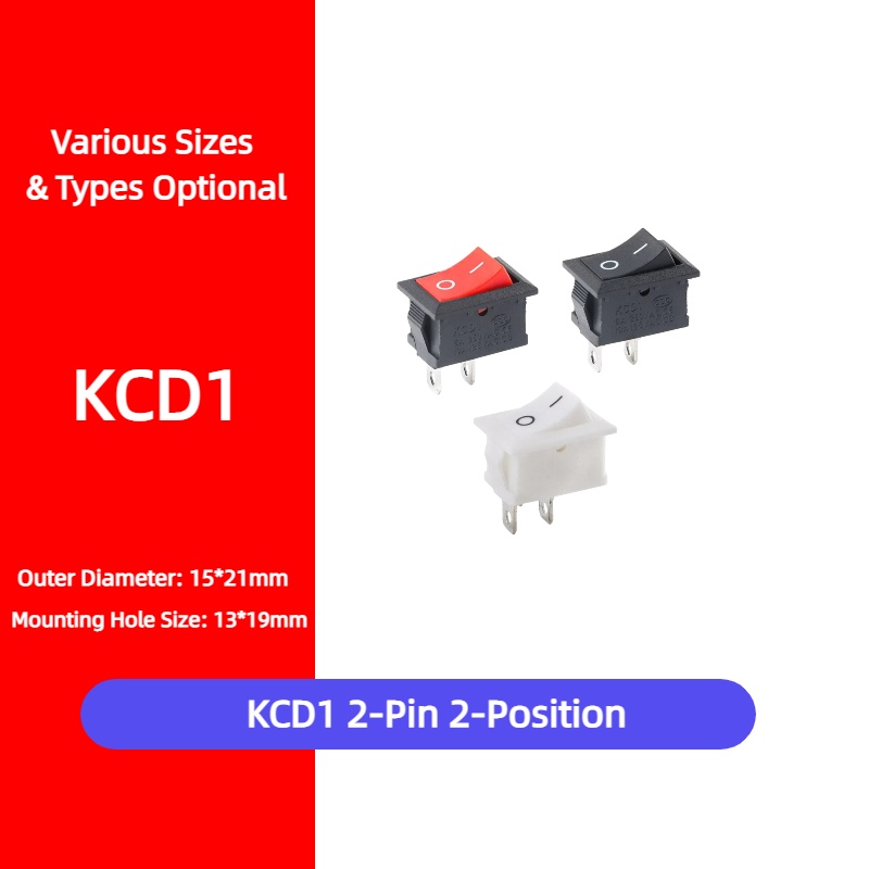 5 個 KCD1 2Pin 21*15mm スナップインボー - Diy Boat Electronics のレビューと価格