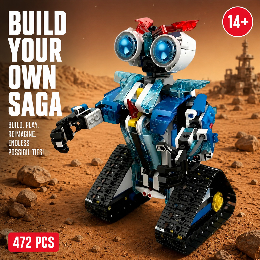 476ピース ミニロボット 組み立てブロックセット 創造的な - Diy Electronics India のレビューと価格