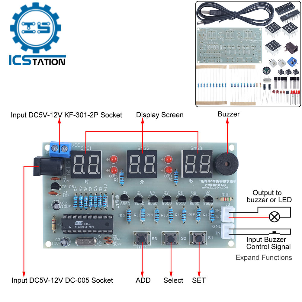 DIY-電子キット6ビット赤色LEDアラーム,ストラップ付き - Diy Electronics Learning Kit のレビューと価格