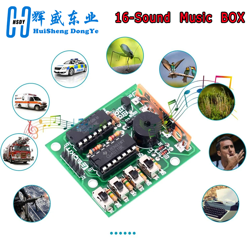 16 音楽サウンドボックス BOX-16 ボード 16 トー - Diy Electronics Learning Kit のレビューと価格