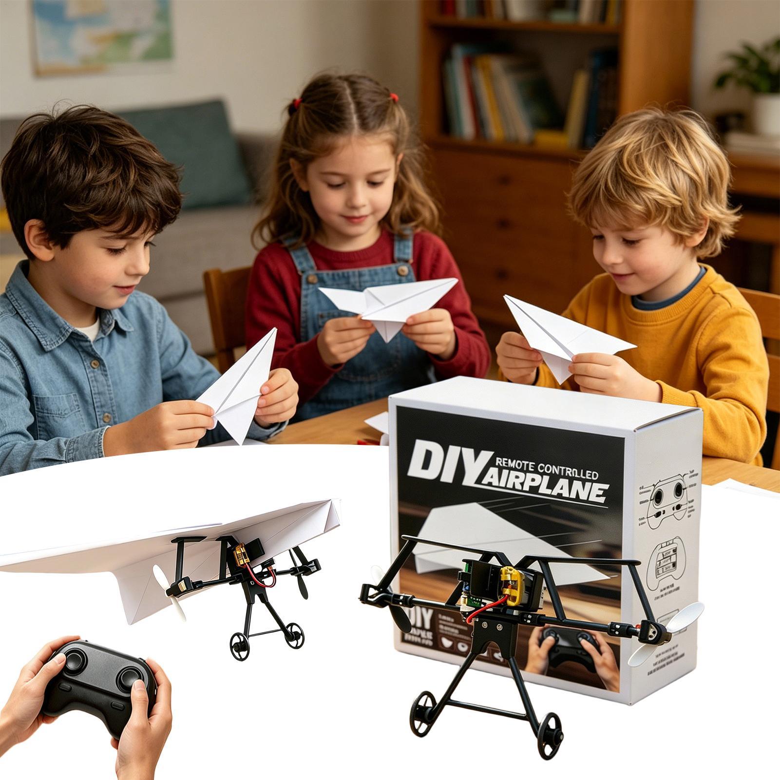 DIY RC紙飛行機キット、ジャイロスタビライザー付き電動リ - Diy Electronics Kits のレビューと価格