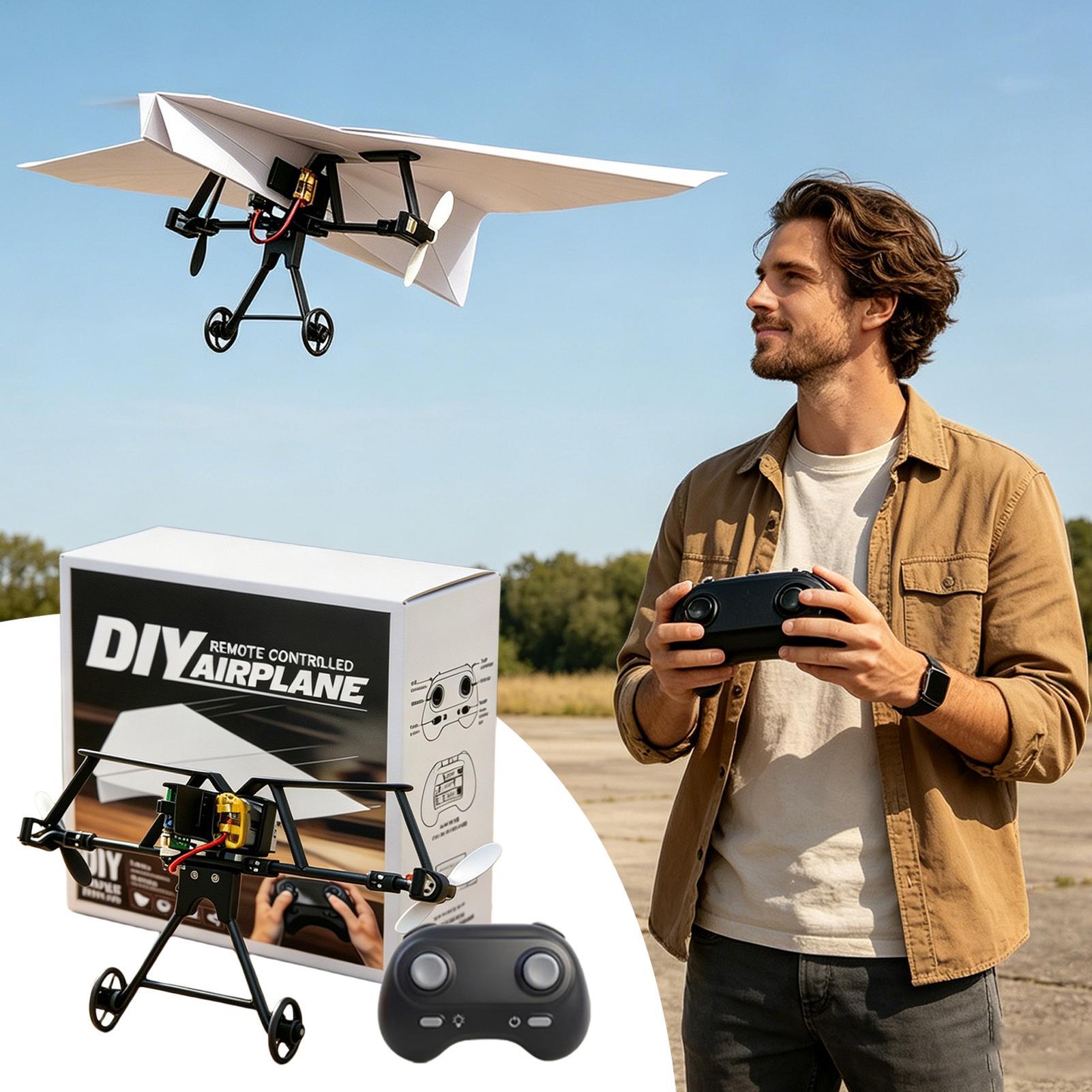 DIY RC紙飛行機キット、ジャイロスタビライザー付き電動リ - Diy Electronics Kits のレビューと価格