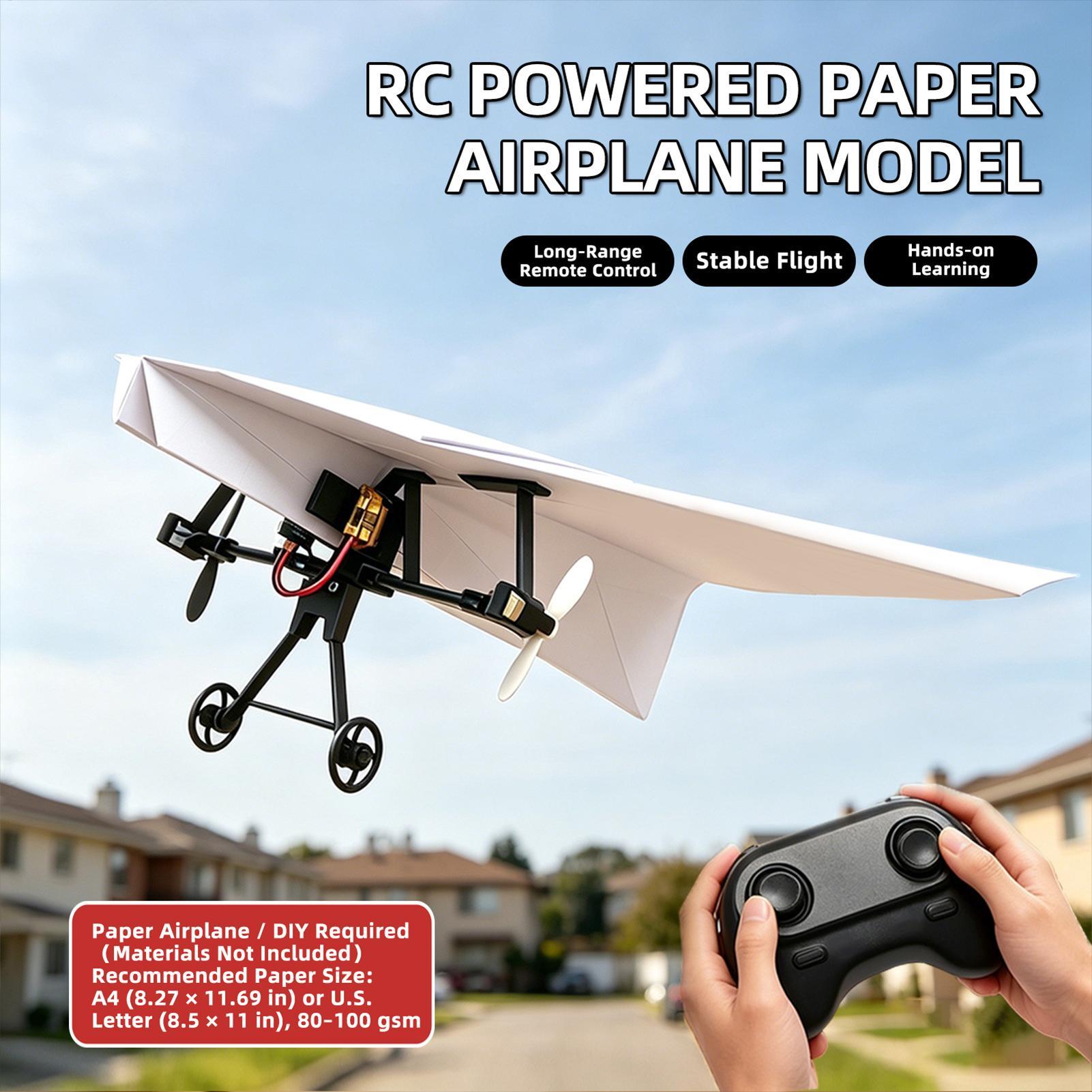 DIY RC紙飛行機キット、ジャイロスタビライザー付き電動リ - Diy Electronics Kits のレビューと価格