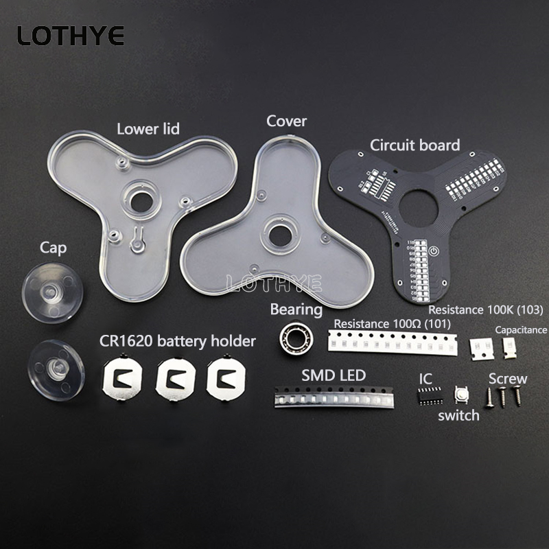 LEDフィジェットスピナーキット,ジャイロライト,日曜大工部 - Diy Electronics Soldering Kit のレビューと価格