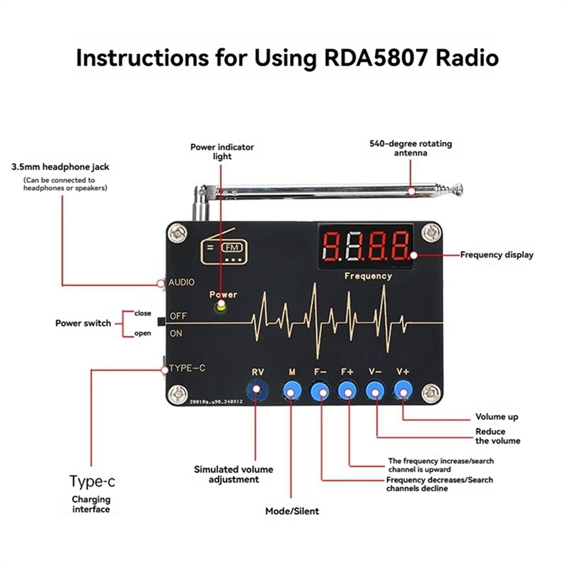 A73E-RDA5807M FM ラジオ DIY キット 8 - Diy Electronics Soldering Kit のレビューと価格