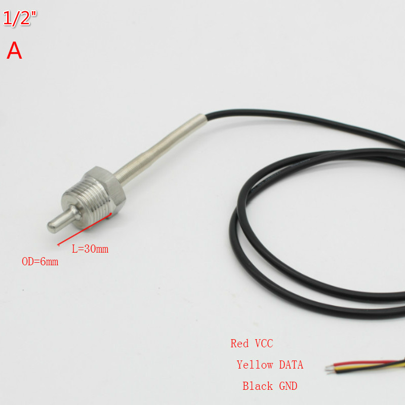 DS18B20 デジタル温度センサー G1/2 