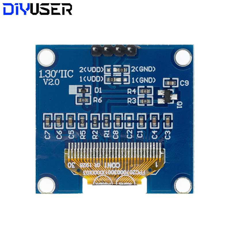 DIYUSER 1.3インチ IIC OLED ディスプレイ - I2C Lcd Display のレビューと価格